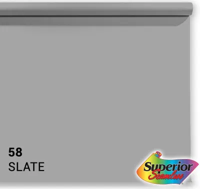 Zdjęcie produktu dla Tło papierowe Superior 2,72 m x 11 m - łupkowo-szare (58)