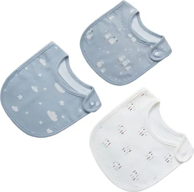 Produktbild von 3 Stück Baby-Speicheltuch aus Baumwolle, Speicheltuch für Säuglinge 19x27.5cm, Modell: A