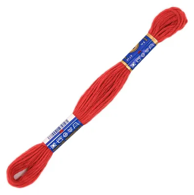 1 Docke Stickgarn 2g / Sticktwist 100 % Baumwolle Stickerei rot