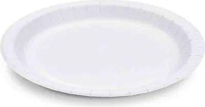 Produktbild von 100 Pappteller Kuchenteller rund FF Ø 23 x 1,7 cm weiß extra-stabil