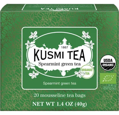 Immagine prodotto di Kusmi Tea Tè verde biologico alla menta verde, 40g – Tisana aromatica, qualità biologica