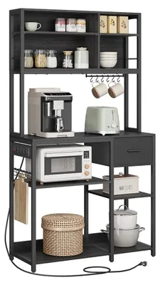 Produktbild von Küchenregal mit Steckdosen, Lagerregal, 40 x 100 x 180,4 cm
