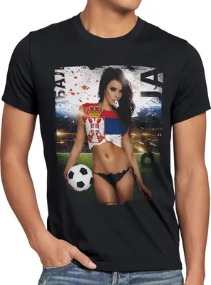 Produktbild von style3 WM 2026 Soccer Girl Herren T-Shirt Fußball Weltmeisterschaft Fan-Outfit Deutschland Schwarz