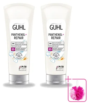 Productafbeelding van 2 x Guhl Panthenol+ Repair 2-in-1 masker & conditioner - 200 ml - Voordeelverpakking - 2 stuks