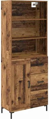 Zdjęcie produktu dla Highboard z szufladą Stare drewno 69,5 x 34 x 180 cm