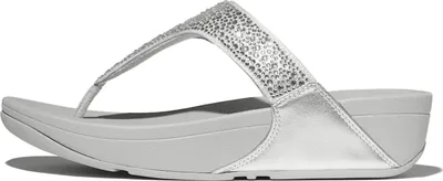 Produktbild von FitFlop Lulu Crystal-Mix Toe-Post Silver Größe EU 38