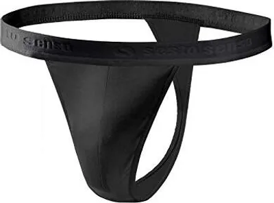 Produktbild von Sesto Senso Pánské spodní prádlo STRING TIGER Slipy Tanga Tanga Slipy Pánské kalhoty - černé - M