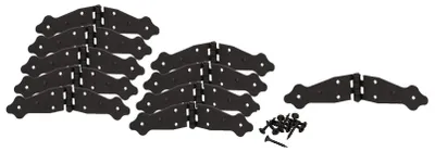 Produktbild von KOTARBAU® Kistenband Kistenscharnier Tischscharnier 190 x 35 mm Schwarz 10er Set