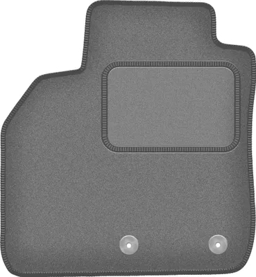 Produktbild von Fahrerfußmatte Velours graphit passend für Renault Scenic III (2009-2016, Minivan) – mit Befestigungen – passgenau