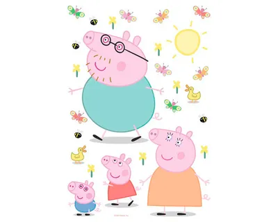 Obrázek produktu pro Samolepicí dekorace Peppa Pig Rodina HDKM 512 36 ks