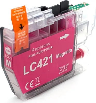 Produktbild von Druckerpatrone kompatibel zu Brother LC-421M Magenta – ersetzt LC421M – für DCP-J1050DW, J1140DW, J1800DW, MFC-J1010DW