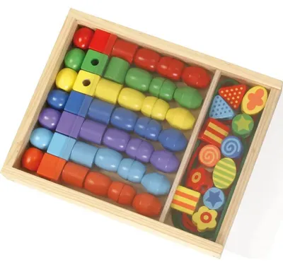 Image de Grandes perles à enfiler en bois