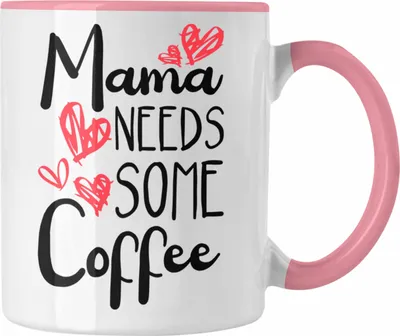 Produktbild von Trendation - Mama Tasse mit Spruch Geschenk Muttertag von Tochter Sohn Mutter Kaffeetasse Spruch Kaffeeliebhaber (Rosa)