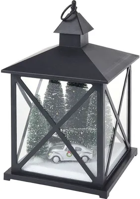 Image de Lanterne avec minuterie, fonctionnant sur piles, décoration de Noël