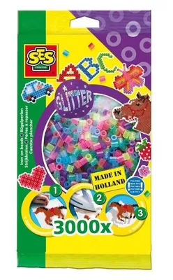 Produktbild von SES Bügelperlen Glitter 3000 Stück