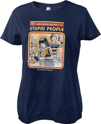 Produktbild von Cure For Stupid People Girly Tee - Large - Navy