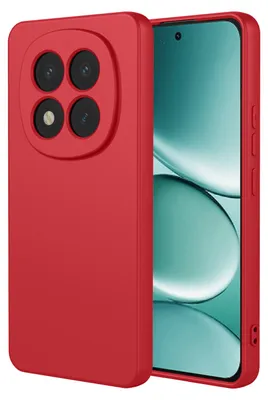 Productafbeelding van MobyDefend Hoesje - Geschikt voor Xiaomi Redmi Note 15 Pro 5G  -  Matte Siliconen Backcover - Framboosrood