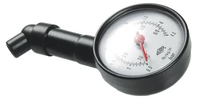 Produktbild von Booster Analoges Reifenluftdruckmessgerät Schwarz Schwarz One Size