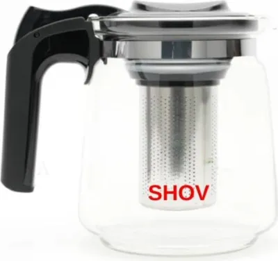 Produktbild von SHOV Glasteekanne mit Teesieb Überhitzungsschutz Edelstahl Filter Sieb (1500 ml)