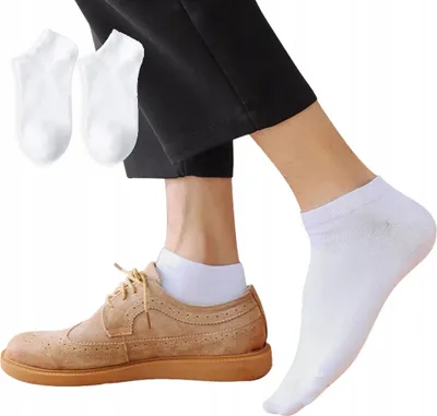 Obrázok produktu pre Ponožky Ponožky BAWEŁNA 100% pohodlné UNI bavlna 38-44 WHITE