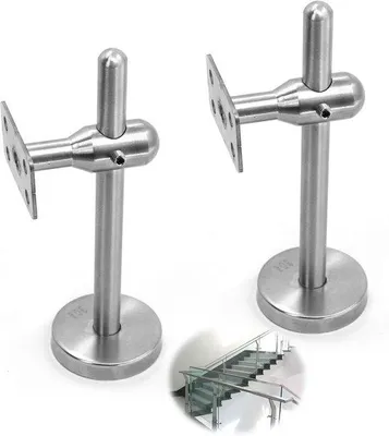 Produktbild von Famanu Halter für Wandmontage - Verstellbar, Edelstahl - 2 Stück