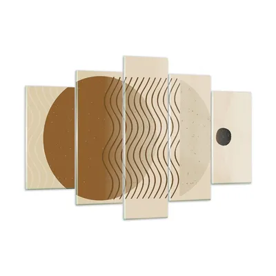 Produktbild von Bilder auf glas - 5 Teile - Abstraktion Geometrie Minimalismus - 150x100cm - Glasbilder - Wandbilder - Bilder - Wanddekoration aus Glas - Glas Bilder - Wandbild auf Glas - GEA150x100-5043