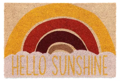 Fußmatte 'hello sunshine' Kokos 40x60 cm Regenbogen