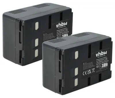 Produktbild von vhbw 2x Akku Ersatz für Panasonic VW-VBS40, VW-VBS10E, VW-VBS20E, VW-VBS20 für Videokamera Camcorder (4000 mAh, 4,8 V, NiMH)