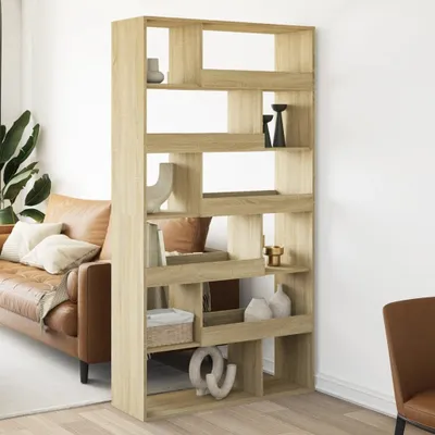 Produktbild von Schlichtes Raumteiler Sonoma-Eiche 100x33x187,5 cm Holzwerkstoff Design Bücherregale 2171915
