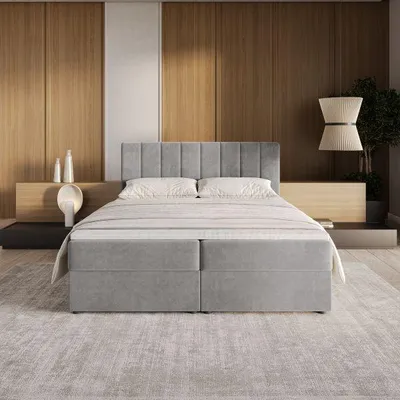 Produktbild von BELLIS Boxspringbett 180x200 mit Bettwäschebehältern, Matratze, Topper, ein komplettes Set für Ihr Schlafzimmer - RIVIERA 91