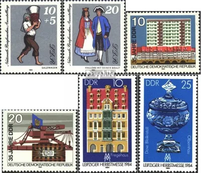 Produktbild von Briefmarken DDR 1984 Mi 2882-2883,2888-2889 ,2891-2892 (kompl.Ausgaben) postfrisch Nationale Briefmarkenausstellung