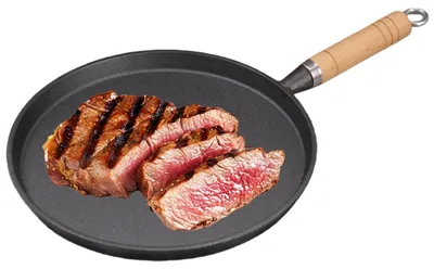 Immagine prodotto di Omgoods - Padella in ghisa, diametro 26 cm - Resistente e adatta a tutte le fonti di calore