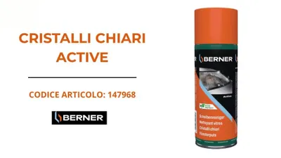 Immagine prodotto di Berner Cristalli chiari Active bomboletta spray pulizia di vetri e specchi senza lasciare strisce o aloni 400 ml