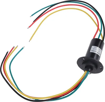 Produktbild von Elektrischer Schleifring, 4-adrig, 30 A, 250 U/min, 30 mm Durchmesser, 360-Grad-Drehung, leitfähiger Schleifring für Prüfgeräte, Drehteller, Roboter