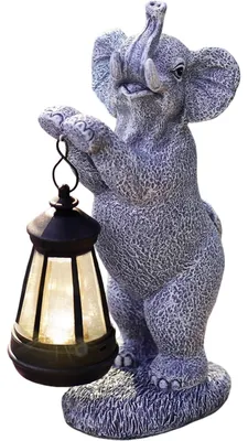 Produktbild von Gartenfigur Solar LED Leuchte Außendekoration Vintage Elefant