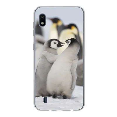 Produktbild von MuchoWow® Handyhülle Schutzhülle Hülle für Samsung Galaxy A10 Pinguine - Schnee - Tiere Silikon Softcase Handy Hülle - Schutzhülle