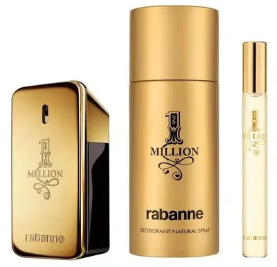 Zdjęcie produktu dla Paco Rabanne 1 Million Zestaw - woda toaletowa, 50 i 10 ml + dezodorant, 150 ml