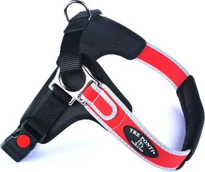 Image de Harnais Tre Ponti Forza Silver avec bordure réfléchissante, couleur : rouge, taille : XL