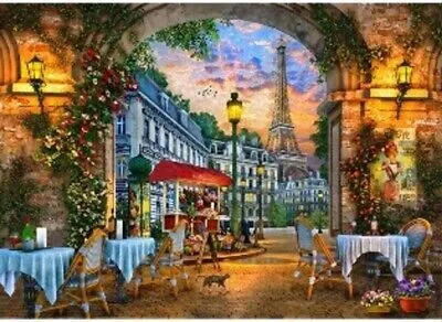 Obrázok produktu pre súprava na maľovanie podľa čísel 50x40 cm s dreveným rámom Reštaurácia v Paríži