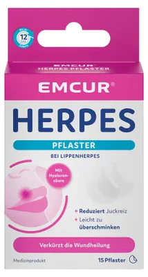 Produktbild von EMCUR® Herpespflaster - Schutz und schnelle Hilfe - 15 Stück