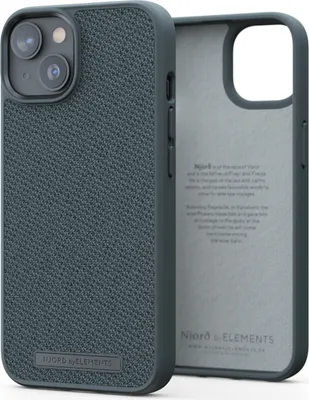 Produktbild von Njord Collections iPhone 14 Plus Tasche - Handytasche aus hochwertigem Material - Reycled / Strapazierfähiges Material - 2 Meter Fallschutz - Geeignet für Magsafe / Kabelloses Laden - Grau