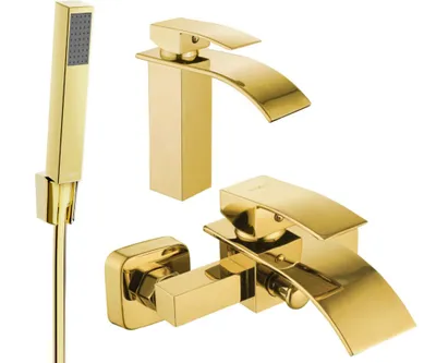 Zdjęcie produktu dla Mexen Aries R77 zestaw wannowy, złoty - 744803R77-50