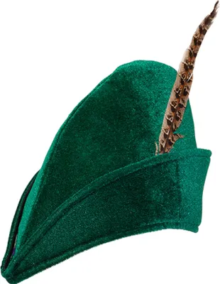 Produktbild von O23628 Jäger-Robin Hood Hut grün mit Feder