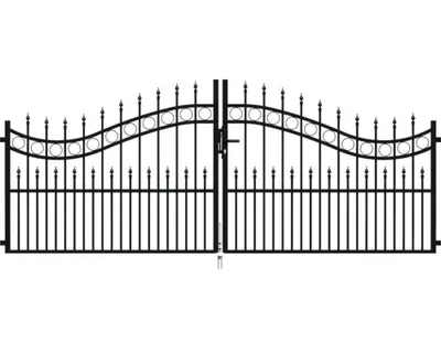 Image de Alberts 510145 Double porte Bordeaux avec accessoires, noir mat, largeur 337 cm, hauteur 131 cm