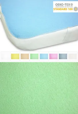 Produktbild von Matratzenschoner 80x160cm BLASS SELADONGRÜN Kinderbett Wasserdicht INKONTINENZ Matratzenschutz Matratzenauflage Matratzenschonbezug