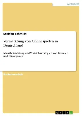 Produktbild von Vermarktung von Onlinespielen in Deutschland