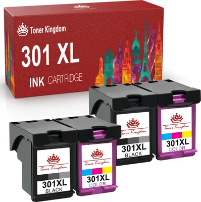Produktbild von Druckerpatronen Für HP 301 XL Deskjet 1050 2540 2050 A 3050 A Envy 5530 5532 5534 4500 4504 OfficeJet 2544 2620 4630 4632 2622 4634 (4ER-SET)