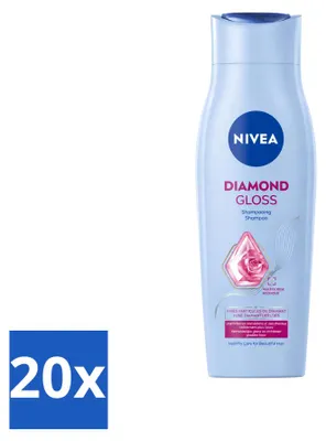 Productafbeelding van 20 x NIVEA Diamond Gloss Shampoo - 250 ml - Voordeelverpakking - 20 stuks