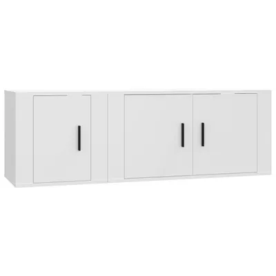 Produktbild von vidaXL 2-tlg. TV-Schrank-Set Weiß Holzwerkstoff
