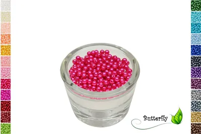 Produktbild von 200 Wachsperlen 4mm, Farbe:fuchsia 187
